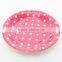 Newest Pink Polka Dot Round Paper Plates