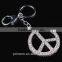 Car Cartoon Creative Peace Sign Logo Peugeot Alloy Crystal Key Chain Bag Hangings