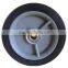 5 inch semi-pneumatic rubber wheel for trolley, shopping cart, garden cart