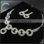 bridal jewelry sets Silver circle girls necklace earring set