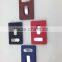 pu and stainless steel push card holder
