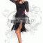 2016 Wholesale Black Latin Dance Dress for Women Sexy Tassel Dance Skirt Latin Dance Performance Costume on Sale
