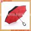 2016 hot selling new design double layer reverse upside down inverted car umbrella