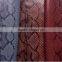 Synthetic leather handbag material snake skin