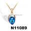Austria Crystal Blue Heart of Ocean Heart Necklace