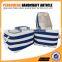 High quality beautiful blue stripe printing clothing items storage box