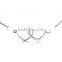Fashion Zinc Silver Design Box Chain Link Double Open Interlocking Hearts Anklet