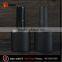 Empty nail varnish bottle flat shape 8ml matte black gel nail polish bottle with frosted black cap