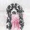 Infant Baby Damask Pink Ruffled Canopy Car Seat Cover