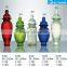Colored Round Glass Candle Jars embossed wholesales