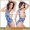 Fashion Women Beach Pattern Printed Spandex Nylon Tankinis Swimsuit