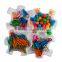 Neon color assorted Plastic-coated paper clip in jigsw puzzle box