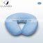 Cute Fast Delivery plush fabric ergonomic memory foam travel neck pillow with simple logo