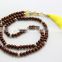 Good luck long wooden beads necklace with long tassel rosary necklace