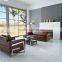 S818 Top Grade Office Leather Sofa With Oil Leather and Stainless Steel Leg