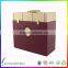 Open door Cardboard Wine Bottle Gift Box Paper Wine Packaging with Satin Insert
