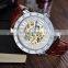 latest big roman number dial men watches automatic mechanical skeleton clock