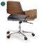HY2008 Wholesale Leather Upholstery Revolving Chair with Wheels