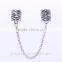 Vintage Silver Safety Chain 925 Sterling Silver Charm European Hot Sale Safety Chain for Woman Bracelet A003