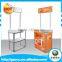 supermarket sales promotion pop up foldable aluminum promotion counter for food taste promotion