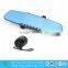 4.3'' auto rearview mirror DVR with Dual cameras , 170 degree XY-9045