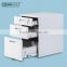 Auto-lock Function Light Gray3 Drawer Steel Mobile Filing Cabinet