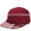 High Quality Wholesale Flat Brim Custom Printing 5 Panel Hats