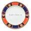 wholesale bone china dinner plates/white and gold plates/ceramics gift plate