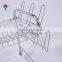 kitchen P shape iron 2 tier dishs rack