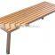 Outdoor Garden Bench Brushed Aluminum Polywood Bench ,KD structure