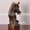Art deco riproduzioni life size resin craft fiberglass head horse