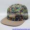 custom made design camo 5 panel snapback cap/hat
