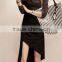 Slim Black Female Qun Zi Asymmetric Trend