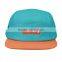 Custom printed strapback hat flat brim blank 5 panel cap