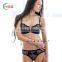 HSZ-28805 Girls Underwear Comfortable 3/4 Bra Cup New Design 2017 Sexy Model Bra Free Samples Latest Fashion Panty Lingerie