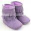 Baby suede leather new style girls ballet shoes unique boys shoes