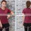 Hot dry fit women running t shirt ,polyester t shirt for running and gym wear