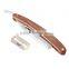 "GOLD DOLLAR RB-5" wooden barber straight razor uses changeable blades