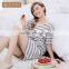 Latest producing Qianxiu delicate striped sleepwear night dress