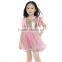 factory wholesale hot seling paillette baby dress,pink lovely kids dress,ruffle sleeve party children dress MC6030301