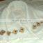 Hand woven linen cotton scarf with golden hand embroidery