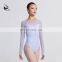 117141004 Mesh Division Long sleeve Ballet Leotards Gymnastics Leotard