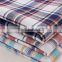 Twill check pattern cotton woven leisure shirt fabric