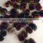 Factory wholesale high quality fashion fox fur Slide Slippers /Sandals