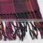 TOROS BSCI certification wholesale good quality tassel tartan scarf