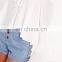 Bardot Frill Sleeve Sexy Design White Blouse For Women