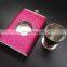 glitter pink alcohol drink pocket stainless steel whiskey hip flask