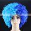 Yellow and Green Cheap Fan Synthetic Wig soccer Fans Wig