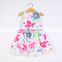 Cute Sleeveless Floral Dress - White for kids