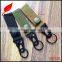 Factory supply custom durable webbing keychain with hook